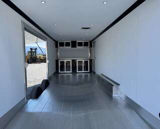 Thumbnail Photo of 2026 ALCOM ALUMINUM 8.5x24 CAR HAULER TRAILER 9900lb GVW WHITE LARGE ESCAPE SIDE DOOR CARGO ENCLOSED