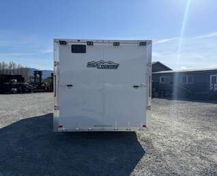 Thumbnail Photo of 2026 ALCOM ALUMINUM 8.5x24 CAR HAULER TRAILER 9900lb GVW WHITE LARGE ESCAPE SIDE DOOR CARGO ENCLOSED