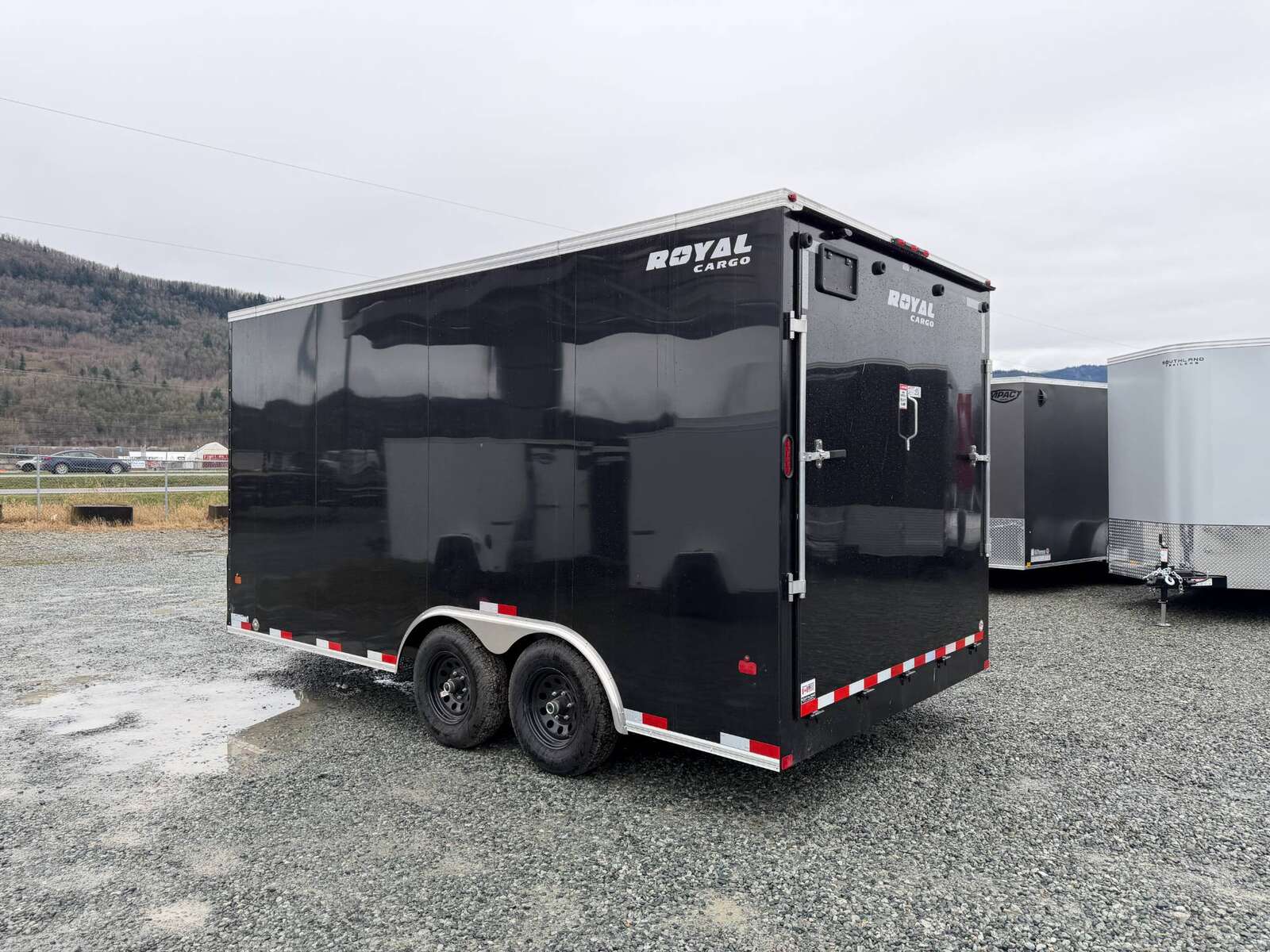 Photo of 2026 Royal Cargo 8.5X16 V NOSE Cargo / Enclosed Trailer BLACK RAMP DOOR EXTRA HEIGHT 11,400LB GVW
