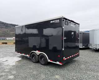 Thumbnail Photo of 2026 Royal Cargo 8.5X16 V NOSE Cargo / Enclosed Trailer BLACK RAMP DOOR EXTRA HEIGHT 11,400LB GVW