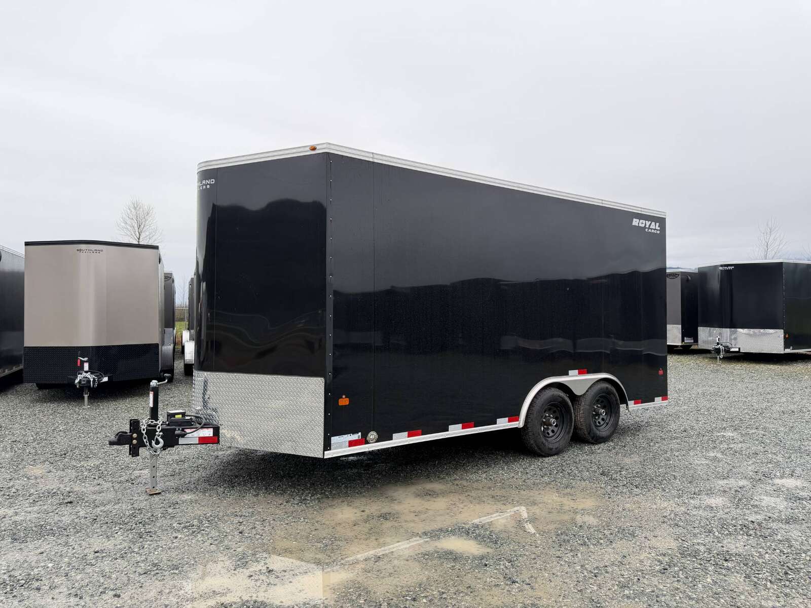 Photo of 2026 Royal Cargo 8.5X16 V NOSE Cargo / Enclosed Trailer BLACK RAMP DOOR EXTRA HEIGHT 11,400LB GVW