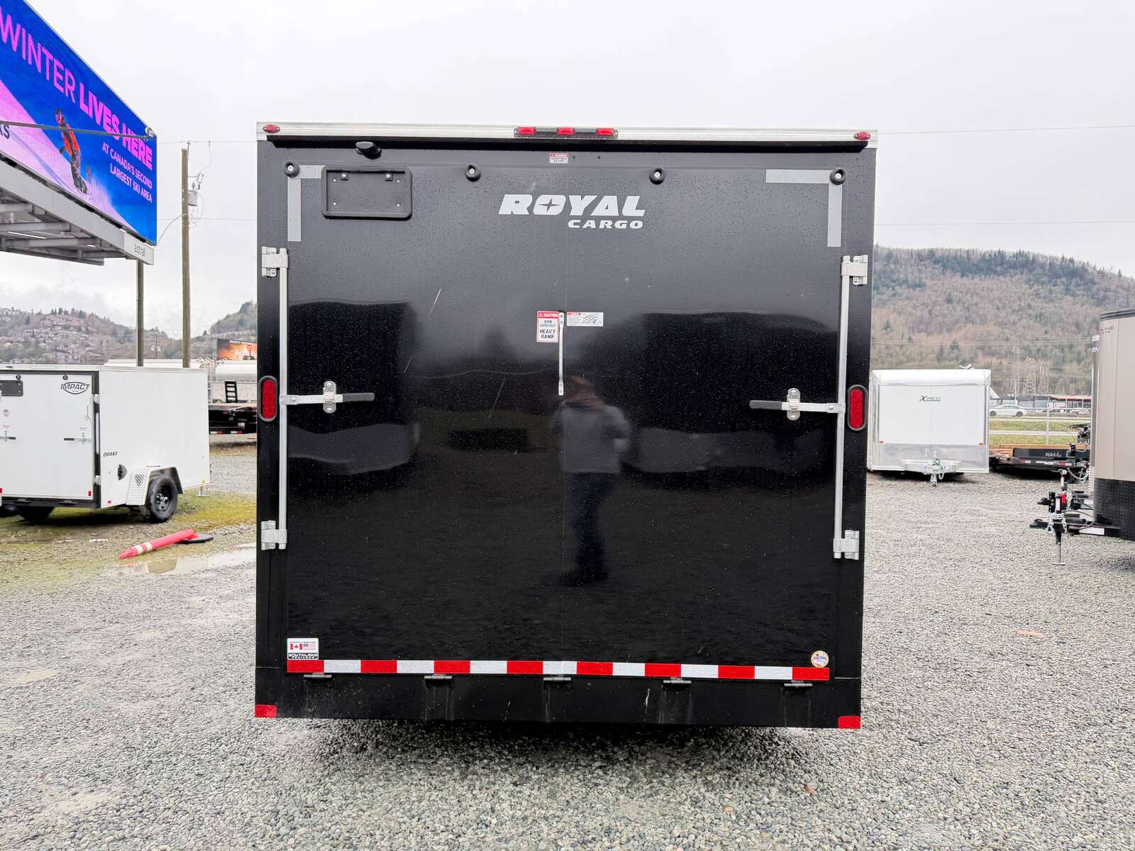 Photo of 2026 Royal Cargo 8.5X16 V NOSE Cargo / Enclosed Trailer BLACK RAMP DOOR EXTRA HEIGHT 11,400LB GVW