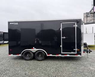 Thumbnail Photo of 2026 Royal Cargo 8.5X16 V NOSE Cargo / Enclosed Trailer BLACK RAMP DOOR EXTRA HEIGHT 11,400LB GVW