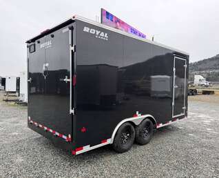 Thumbnail Photo of 2026 Royal Cargo 8.5X16 V NOSE Cargo / Enclosed Trailer BLACK RAMP DOOR EXTRA HEIGHT 11,400LB GVW