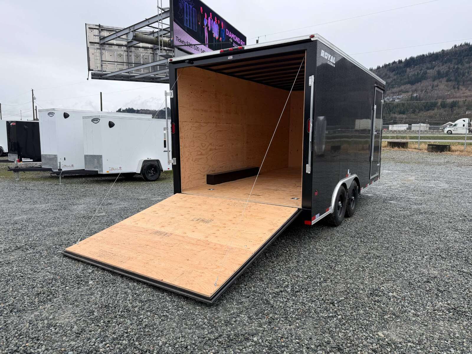Photo of 2026 Royal Cargo 8.5X16 V NOSE Cargo / Enclosed Trailer BLACK RAMP DOOR EXTRA HEIGHT 11,400LB GVW