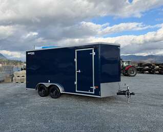 Thumbnail Photo of 2026 Royal 7.5X16 V-NOSE RAMP DOOR EXTRA HEIGHT Cargo / Enclosed Trailer Blue 7700lb GVW