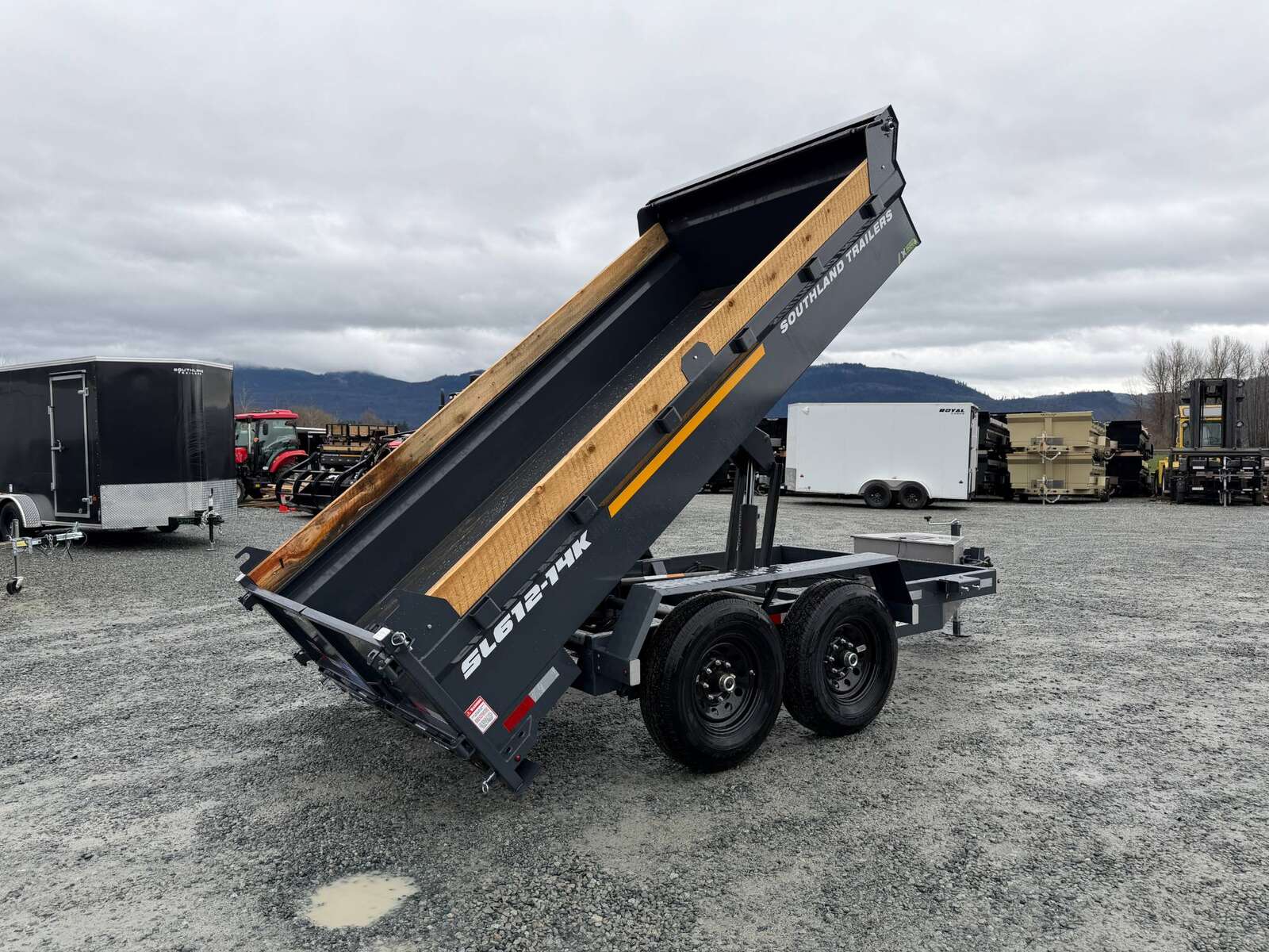 Photo of 2026 Southland 6X12 Dump Trailer Charcoal Grey 15,400LB Heavy Duty with Tarp & Ramps
