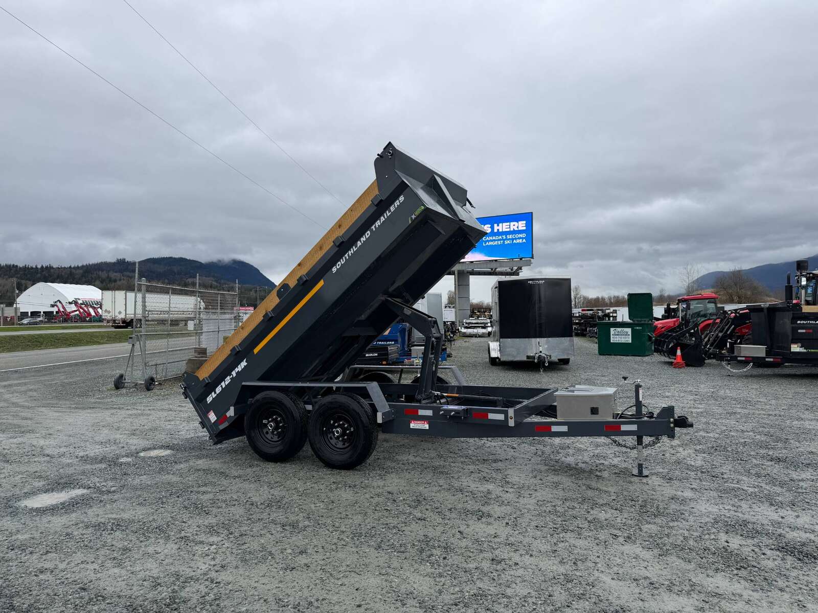 Photo of 2026 Southland 6X12 Dump Trailer Charcoal Grey 15,400LB Heavy Duty with Tarp & Ramps