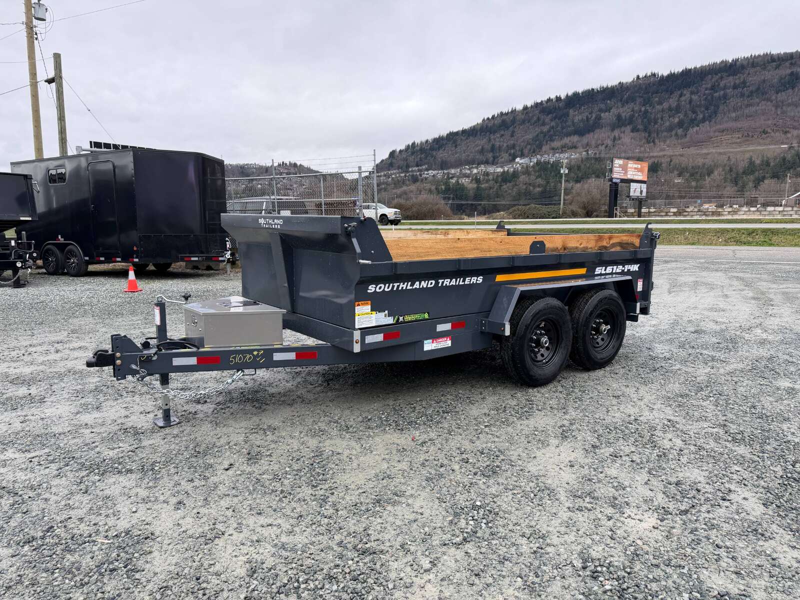Photo of 2026 Southland 6X12 Dump Trailer Charcoal Grey 15,400LB Heavy Duty with Tarp & Ramps