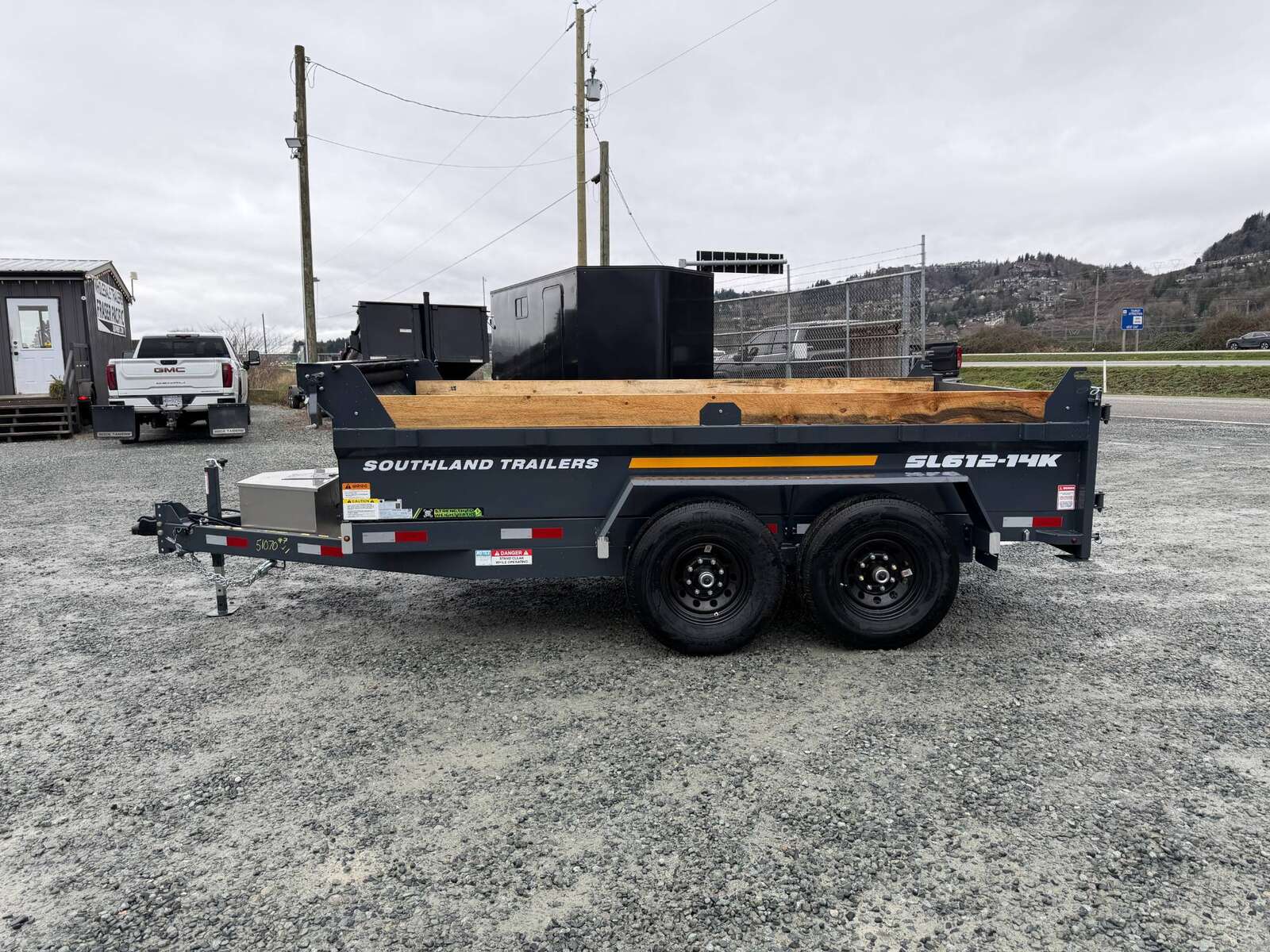 Photo of 2026 Southland 6X12 Dump Trailer Charcoal Grey 15,400LB Heavy Duty with Tarp & Ramps