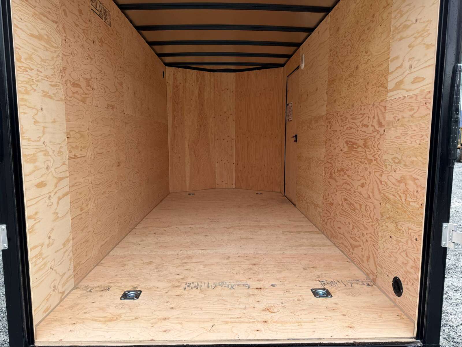 Photo of 2026 Royal Cargo 7X14 V Nose 7700LB GVW RAMP DOOR Black Enclosed Cargo Trailer Extra Tall (GSR)