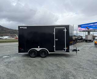 Thumbnail Photo of 2026 Royal Cargo 7X14 V Nose 7700LB GVW RAMP DOOR Black Enclosed Cargo Trailer Extra Tall (GSR)