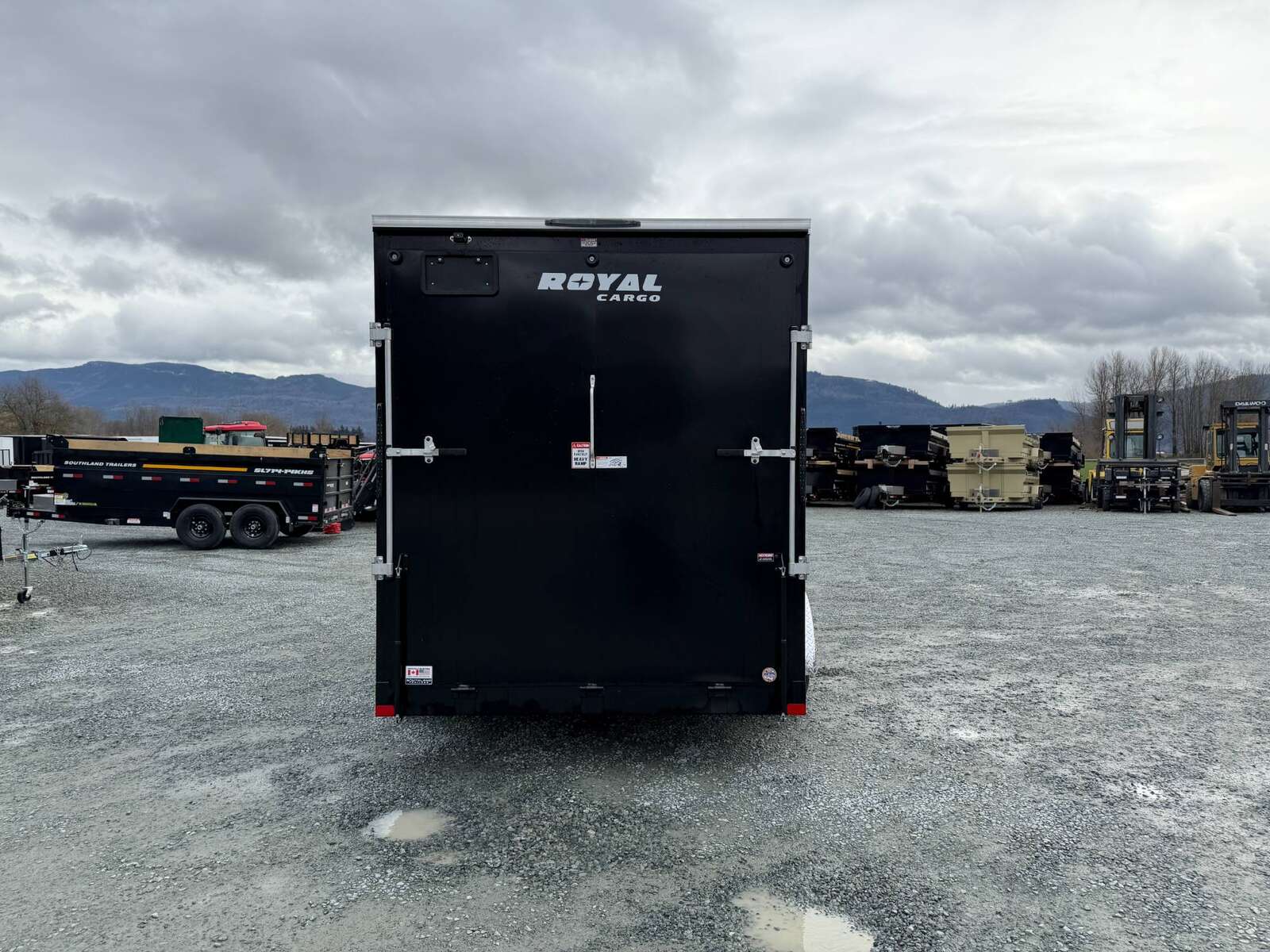 Photo of 2026 Royal Cargo 7X14 V Nose 7700LB GVW RAMP DOOR Black Enclosed Cargo Trailer Extra Tall (GSR)