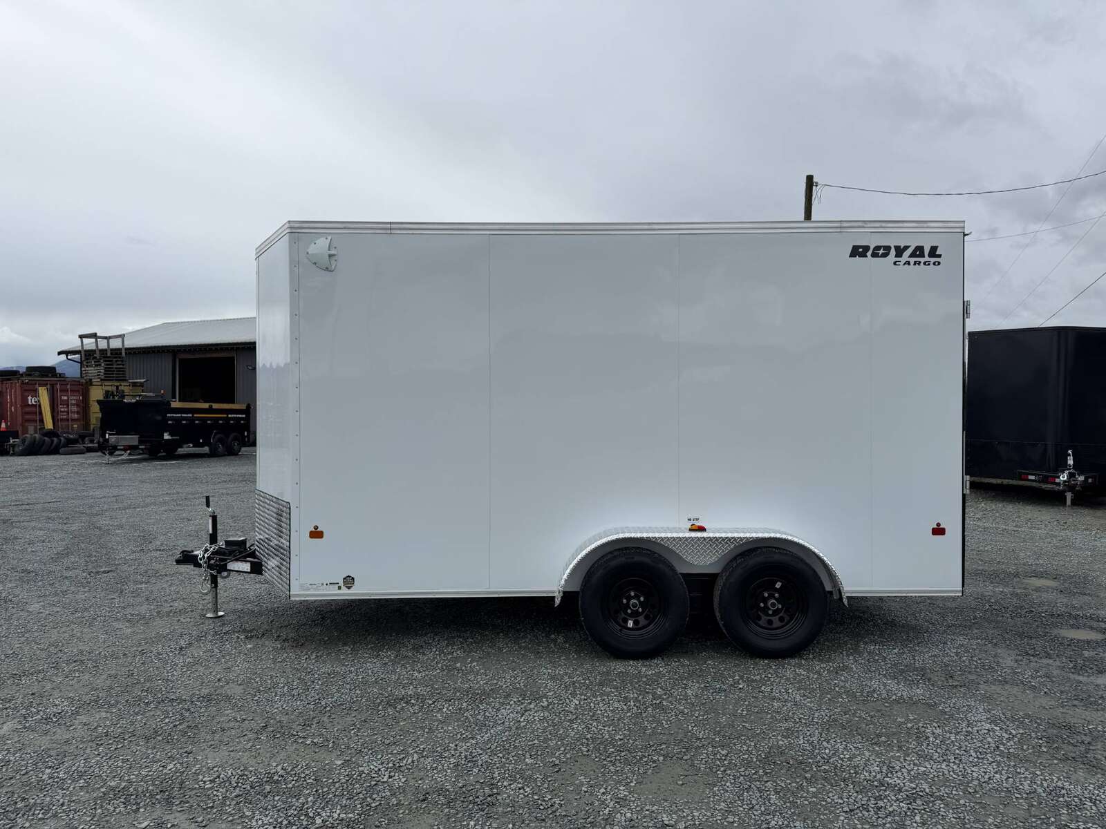 Photo of 2026 Royal Cargo 7X14 V Nose 7700LB GVW RAMP DOOR White Enclosed Cargo Trailer Extra Tall (GSR)