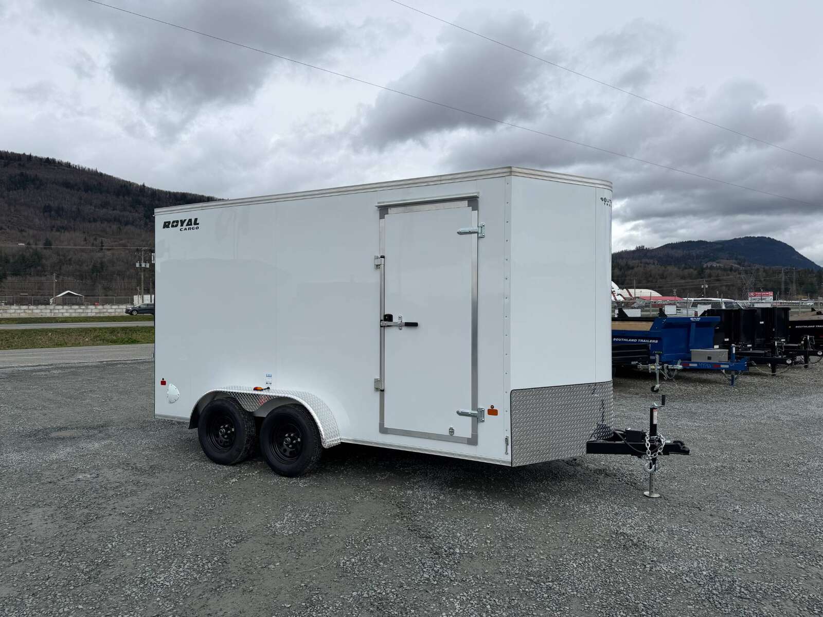 Photo of 2026 Royal Cargo 7X14 V Nose 7700LB GVW RAMP DOOR White Enclosed Cargo Trailer Extra Tall (GSR)