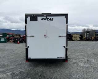 Thumbnail Photo of 2026 Royal Cargo 7X14 V Nose 7700LB GVW RAMP DOOR White Enclosed Cargo Trailer Extra Tall (GSR)