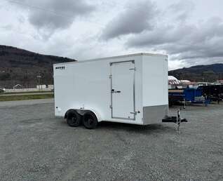 Thumbnail Photo of 2026 Royal Cargo 7X14 V Nose 7700LB GVW RAMP DOOR White Enclosed Cargo Trailer Extra Tall (GSR)