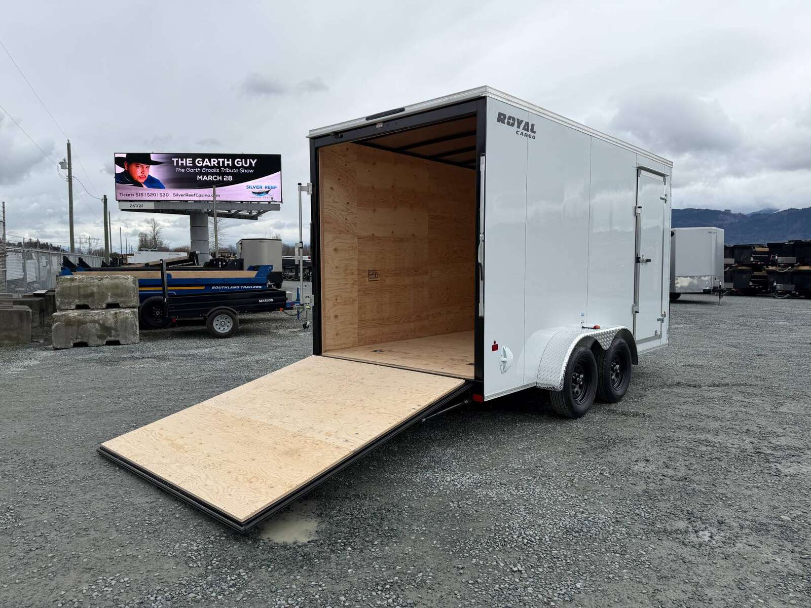 Photo of 2026 Royal Cargo 7X14 V Nose 7700LB GVW RAMP DOOR White Enclosed Cargo Trailer Extra Tall (GSR)