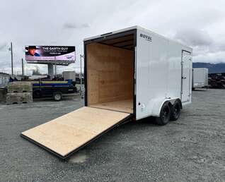 Thumbnail Photo of 2026 Royal Cargo 7X14 V Nose 7700LB GVW RAMP DOOR White Enclosed Cargo Trailer Extra Tall (GSR)