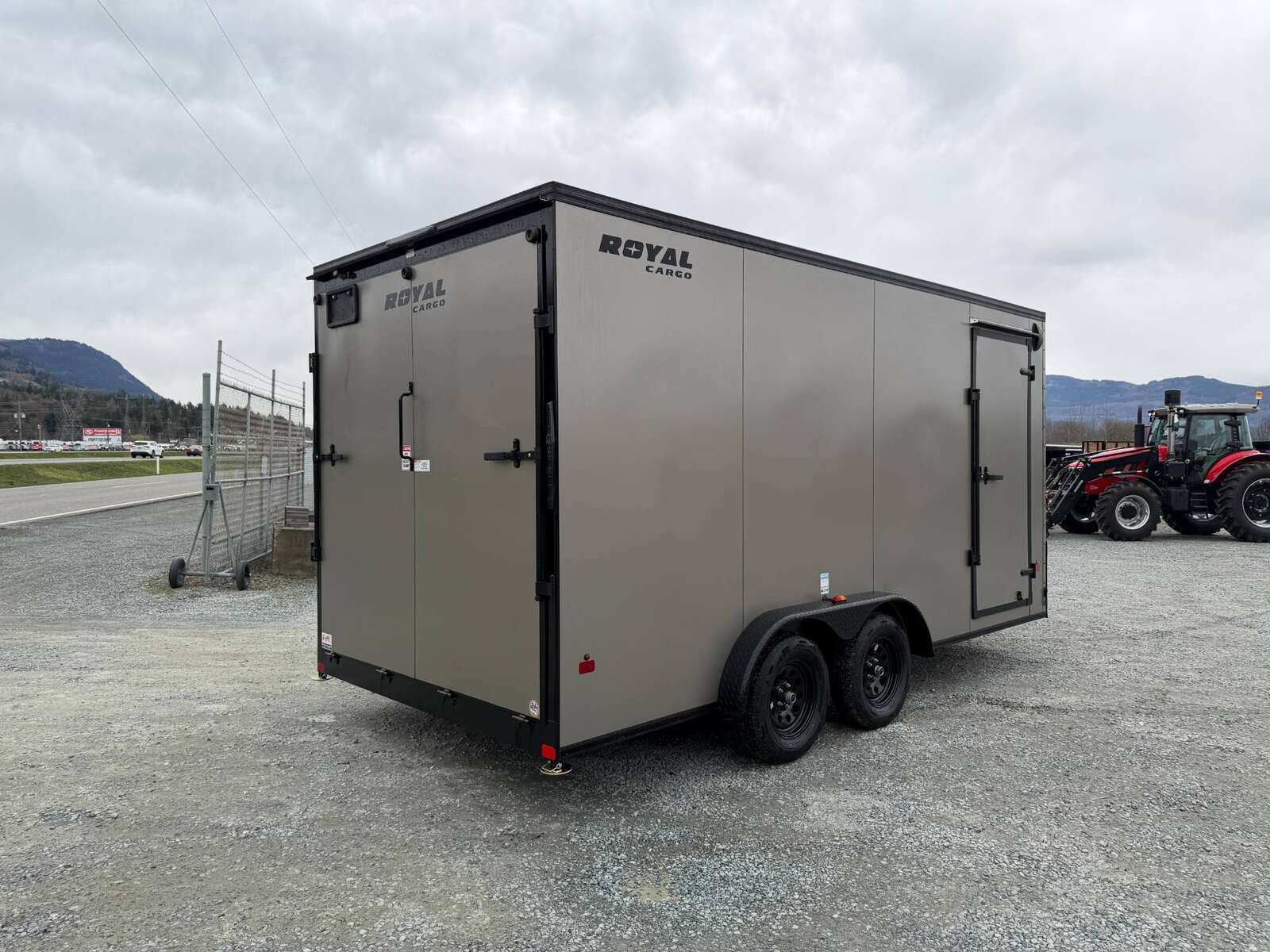 Photo of 2026 Royal 7.5X16 V-NOSE RAMP DOOR EXTRA HEIGHT Cargo / Enclosed Trailer Pewter w/ Blackout Package 7700lb GVW