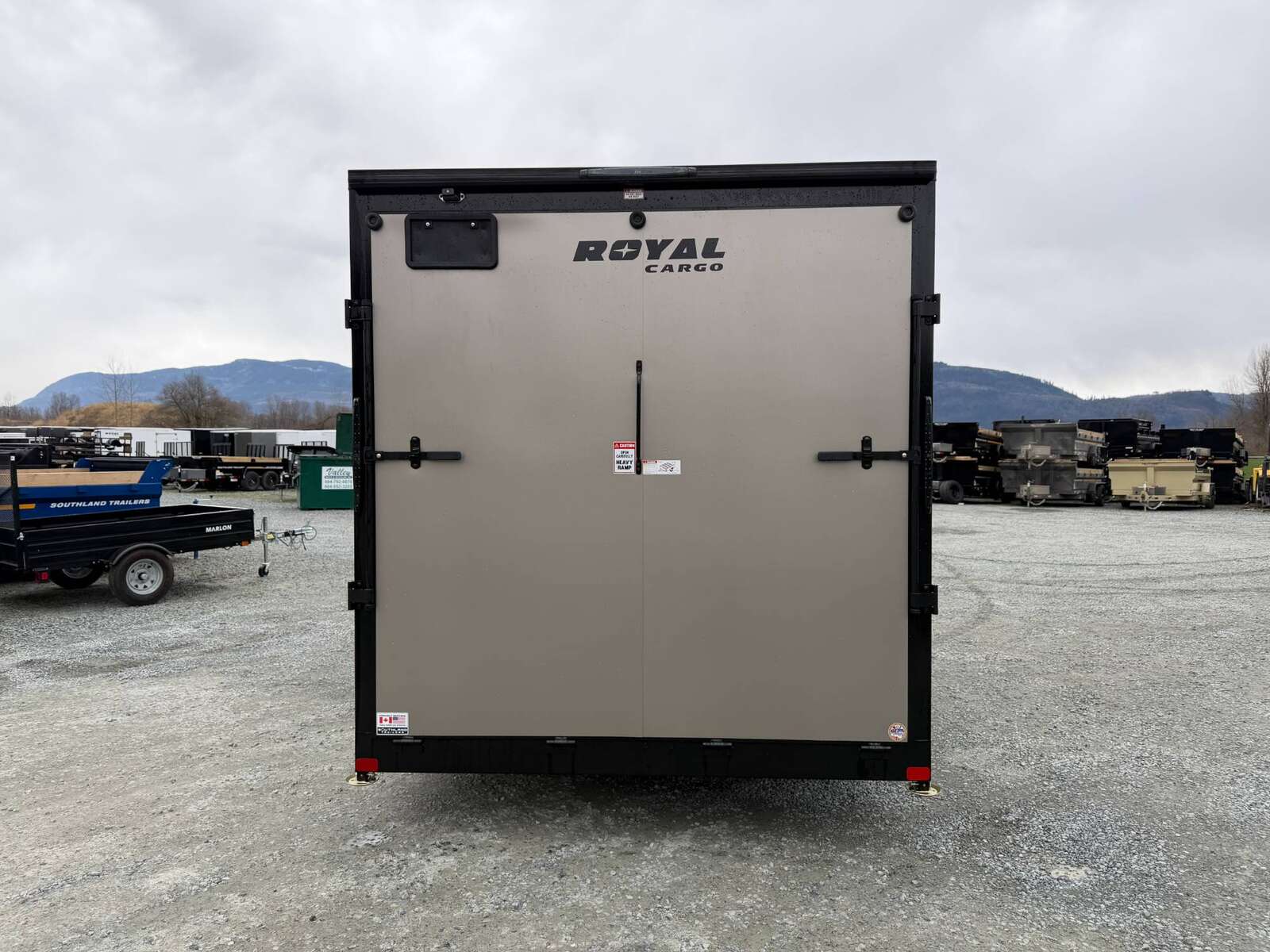 Photo of 2026 Royal 7.5X16 V-NOSE RAMP DOOR EXTRA HEIGHT Cargo / Enclosed Trailer Pewter w/ Blackout Package 7700lb GVW