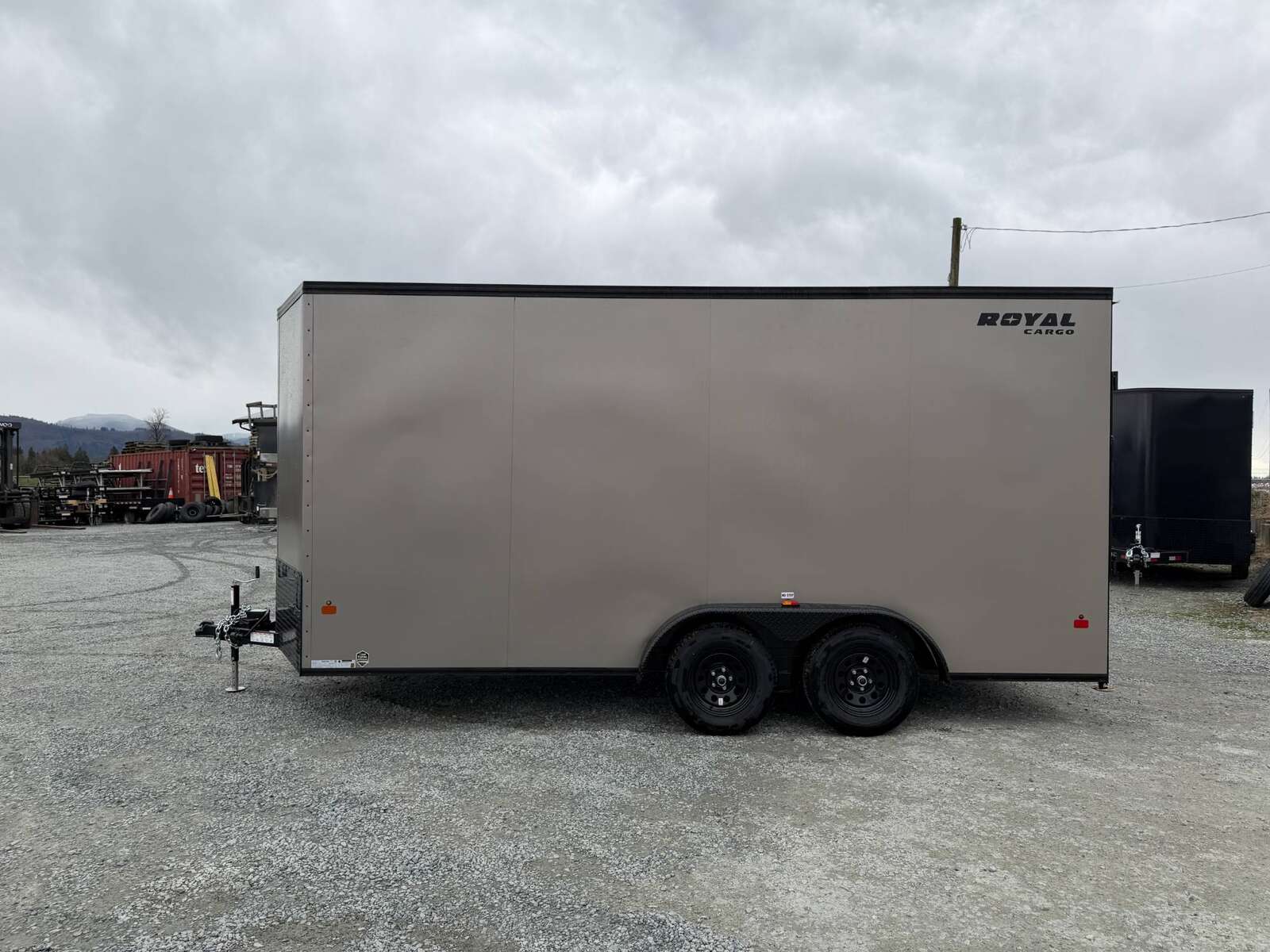 Photo of 2026 Royal 7.5X16 V-NOSE RAMP DOOR EXTRA HEIGHT Cargo / Enclosed Trailer Pewter w/ Blackout Package 7700lb GVW