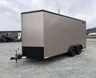 Thumbnail Photo of 2026 Royal 7.5X16 V-NOSE RAMP DOOR EXTRA HEIGHT Cargo / Enclosed Trailer Pewter w/ Blackout Package 7700lb GVW