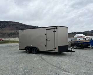Thumbnail Photo of 2026 Royal 7.5X16 V-NOSE RAMP DOOR EXTRA HEIGHT Cargo / Enclosed Trailer Pewter w/ Blackout Package 7700lb GVW