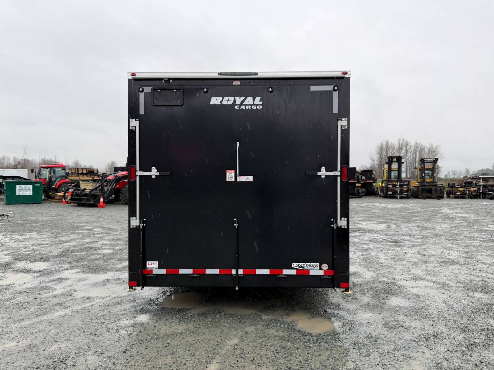 Photo of 2026 Royal Cargo 8.5x24 V Nose Car Hauler Cargo / Enclosed Trailer w/ Side Escape Door 11,400lb GVW Satin Black Ramp Door Extra Height