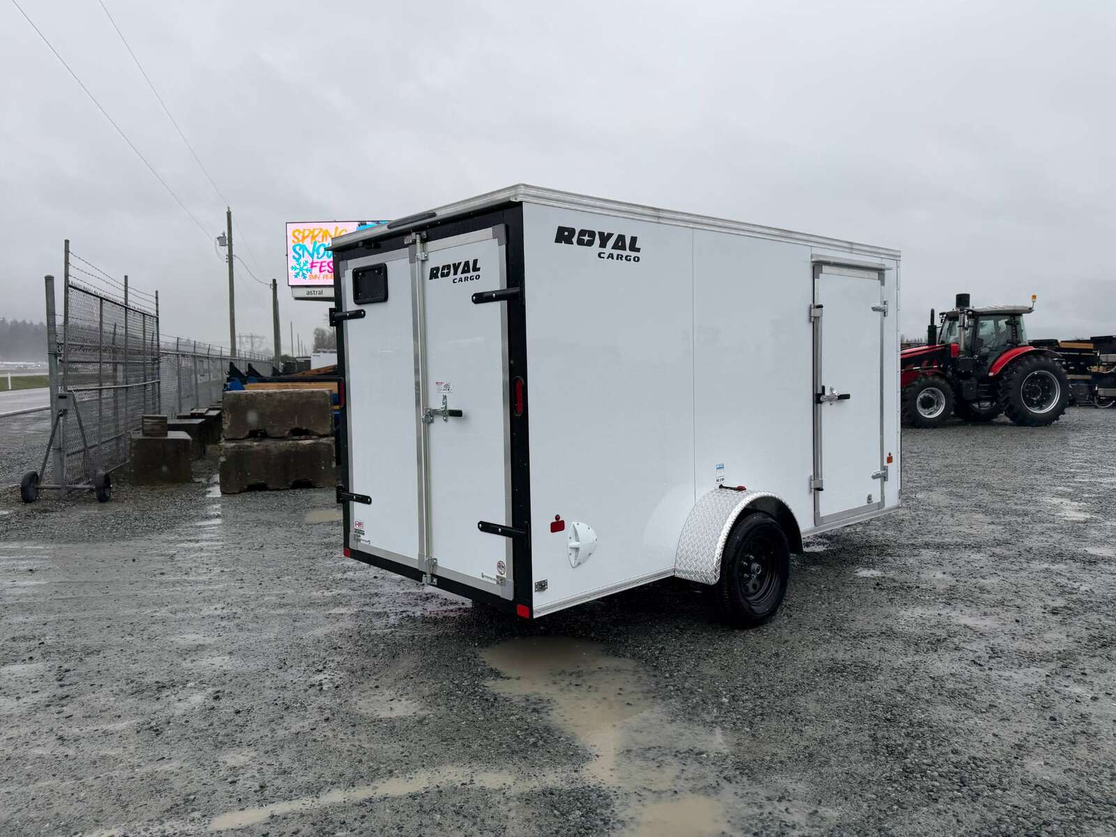 Photo of 2026 Royal Cargo 6x12 V Nose Cargo / Enclosed Trailer Barn Doors White