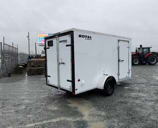 Thumbnail Photo of 2026 Royal Cargo 6x12 V Nose Cargo / Enclosed Trailer Barn Doors White