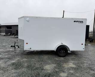 Thumbnail Photo of 2026 Royal Cargo 6x12 V Nose Cargo / Enclosed Trailer Barn Doors White