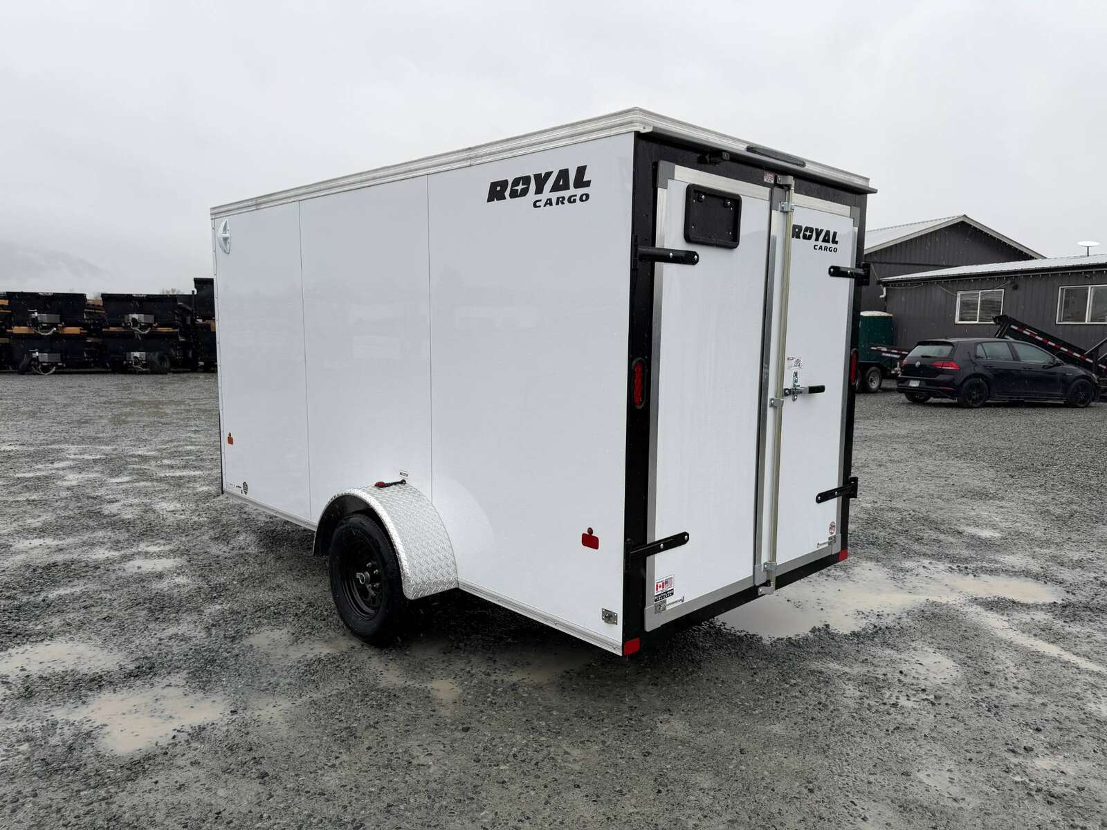 Photo of 2026 Royal Cargo 6x12 V Nose Cargo / Enclosed Trailer Barn Doors White