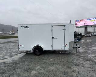 Thumbnail Photo of 2026 Royal Cargo 6x12 V Nose Cargo / Enclosed Trailer Barn Doors White