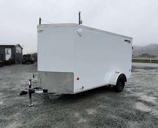 Thumbnail Photo of 2026 Royal Cargo 6x12 V Nose Cargo / Enclosed Trailer Barn Doors White