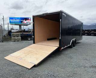 Thumbnail Photo of 2026 Royal Cargo 8.5x24 V Nose Car Hauler Cargo / Enclosed Trailer 11,400lb GVW Satin Black Ramp Door Extra Height (GSR)