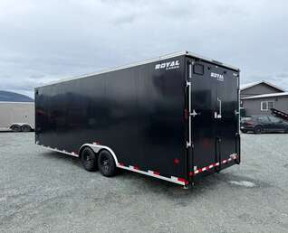 Thumbnail Photo of 2026 Royal Cargo 8.5x24 V Nose Car Hauler Cargo / Enclosed Trailer 11,400lb GVW Satin Black Ramp Door Extra Height (GSR)