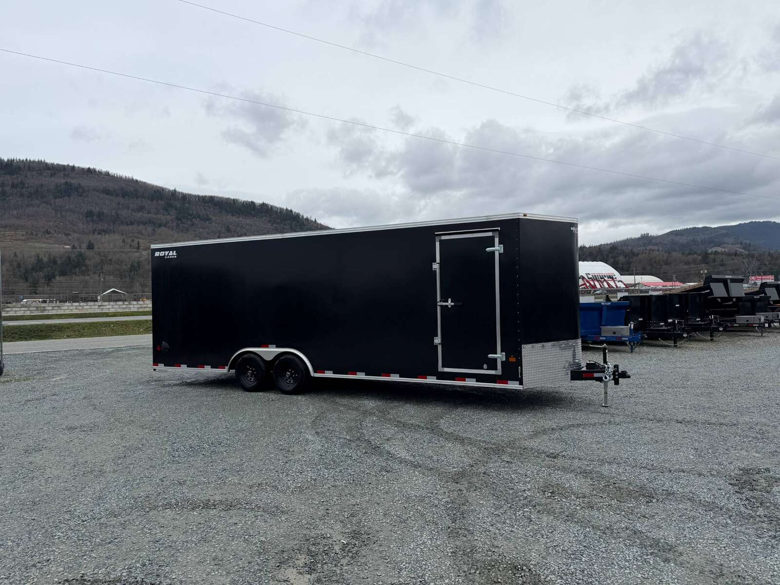 Photo of 2026 Royal Cargo 8.5x24 V Nose Car Hauler Cargo / Enclosed Trailer 11,400lb GVW Satin Black Ramp Door Extra Height (GSR)