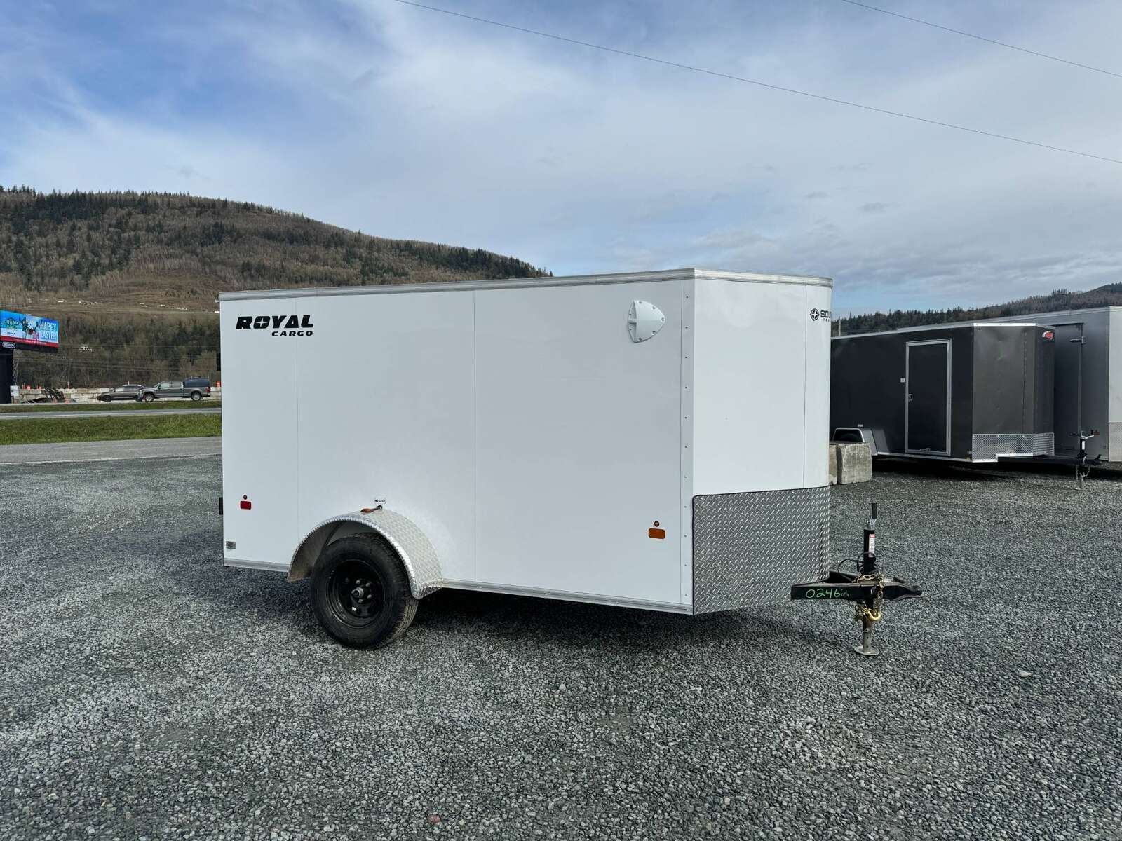 Photo of 2026 Royal Cargo 5x10 Cargo Enclosed Trailer V Nose Barn Doors White