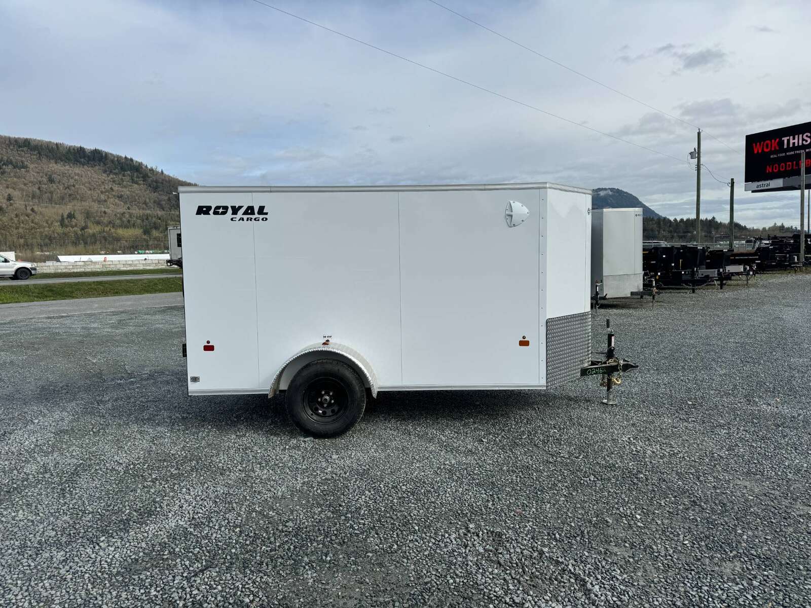 Photo of 2026 Royal Cargo 5x10 Cargo Enclosed Trailer V Nose Barn Doors White
