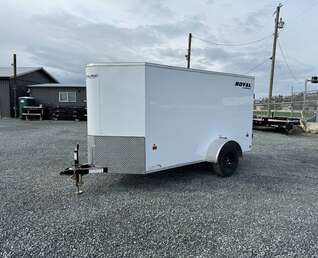 Thumbnail Photo of 2026 Royal Cargo 5x10 Cargo Enclosed Trailer V Nose Barn Doors White