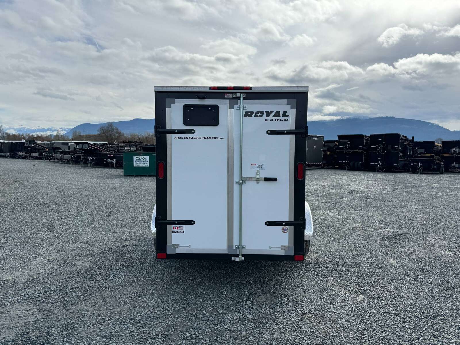 Photo of 2026 Royal Cargo 5x10 Cargo Enclosed Trailer V Nose Barn Doors White