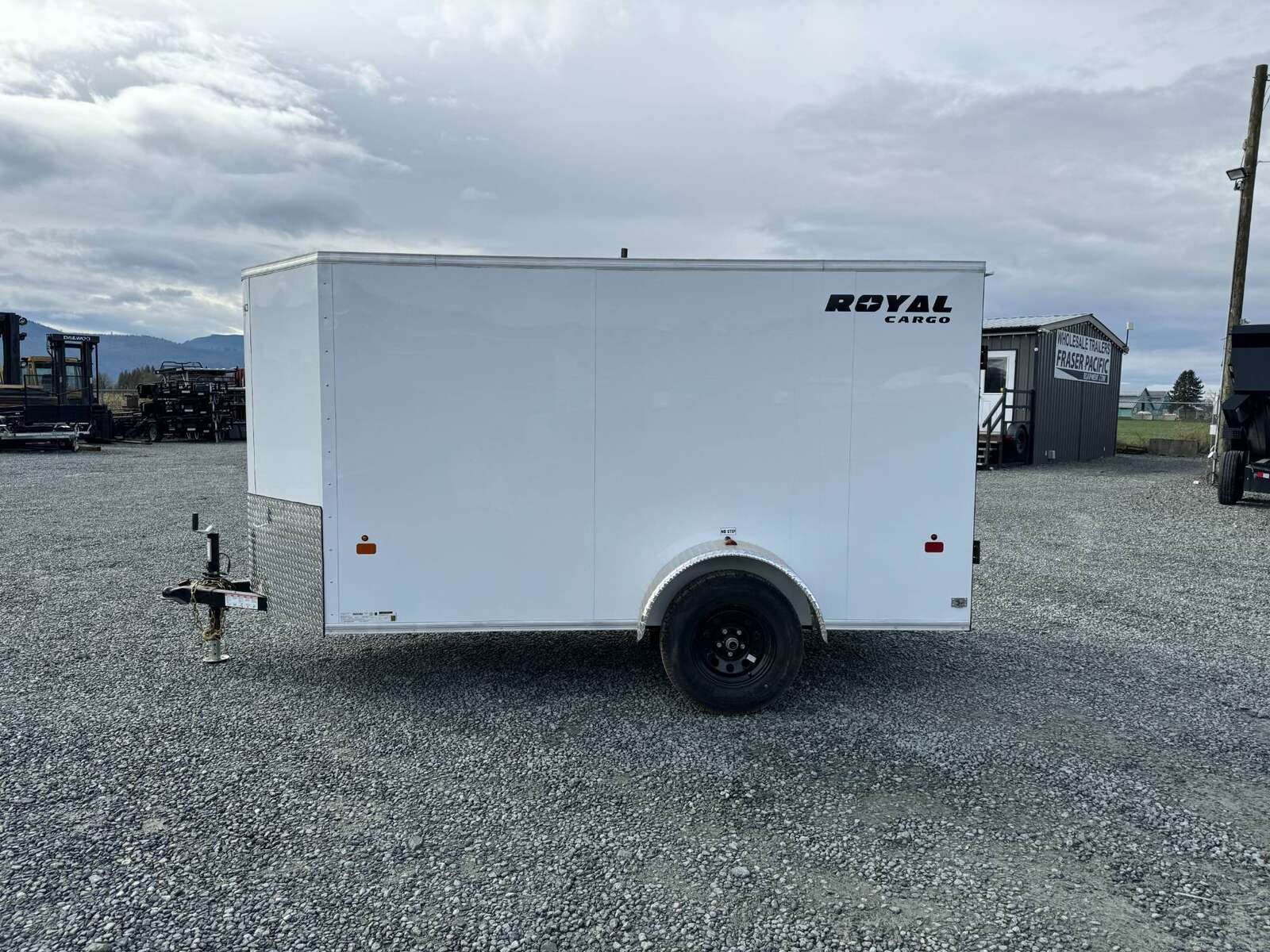 Photo of 2026 Royal Cargo 5x10 Cargo Enclosed Trailer V Nose Barn Doors White