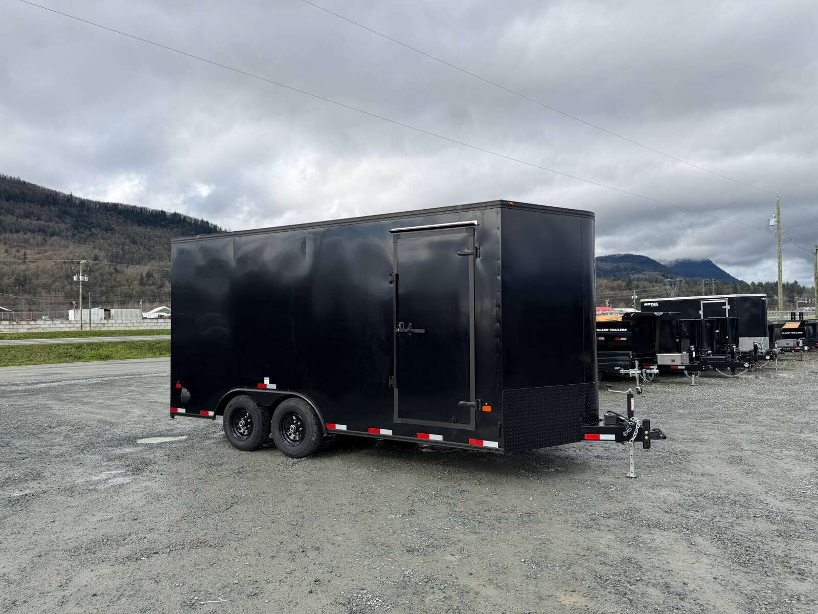 Photo of 2026 Royal Cargo 8.5X16 V NOSE Cargo / Enclosed Trailer BLACK w/ BLACKOUT PKG RAMP DOOR EXTRA HEIGHT 11,400LB GVW (GSR)