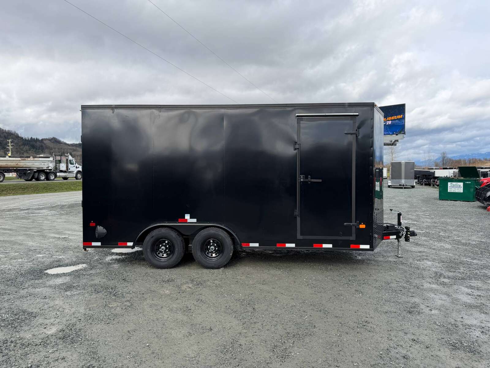 Photo of 2026 Royal Cargo 8.5X16 V NOSE Cargo / Enclosed Trailer BLACK w/ BLACKOUT PKG RAMP DOOR EXTRA HEIGHT 11,400LB GVW (GSR)