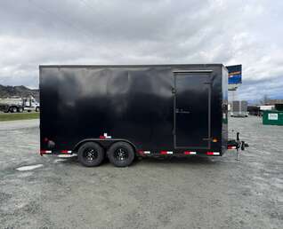 Thumbnail Photo of 2026 Royal Cargo 8.5X16 V NOSE Cargo / Enclosed Trailer BLACK w/ BLACKOUT PKG RAMP DOOR EXTRA HEIGHT 11,400LB GVW (GSR)