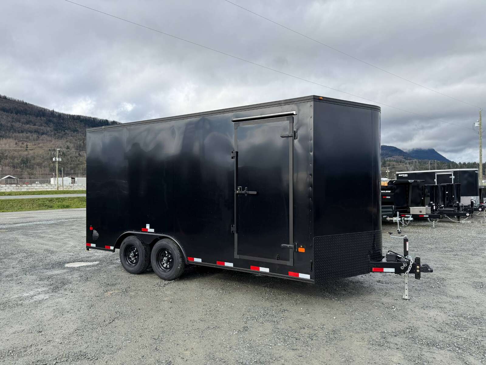 Photo of 2026 Royal Cargo 8.5X16 V NOSE Cargo / Enclosed Trailer BLACK w/ BLACKOUT PKG RAMP DOOR EXTRA HEIGHT 11,400LB GVW (GSR)
