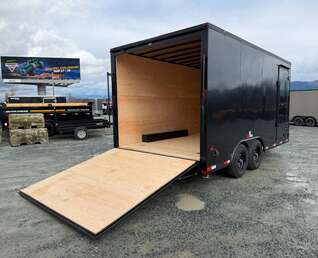 Thumbnail Photo of 2026 Royal Cargo 8.5X16 V NOSE Cargo / Enclosed Trailer BLACK w/ BLACKOUT PKG RAMP DOOR EXTRA HEIGHT 11,400LB GVW (GSR)