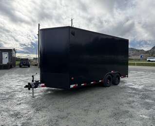 Thumbnail Photo of 2026 Royal Cargo 8.5X16 V NOSE Cargo / Enclosed Trailer BLACK w/ BLACKOUT PKG RAMP DOOR EXTRA HEIGHT 11,400LB GVW (GSR)