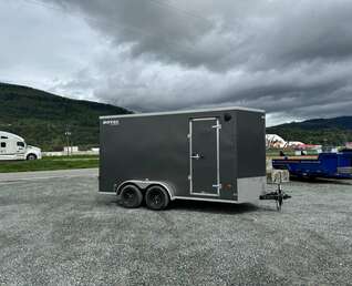 Thumbnail Photo of 2026 Royal Cargo 7X14 V Nose 7700LB GVW BARN DOORS Charcoal Grey Enclosed Cargo Trailer Extra Tall